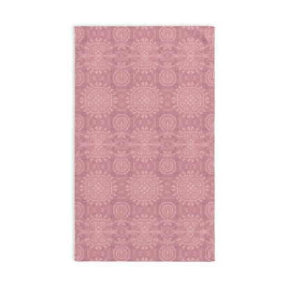Paloma Flowers and Pineapples in Rose Pink and Cream | Hand Towel