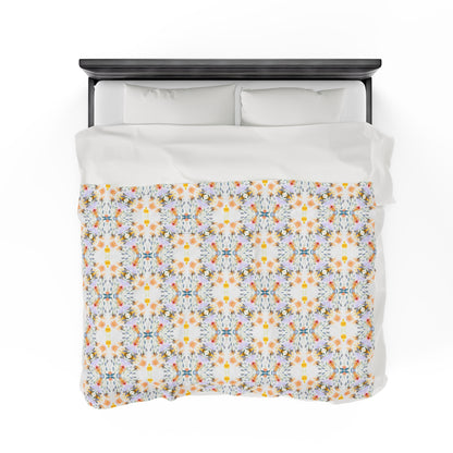 Petals and Blooms | Minky Throw Blanket