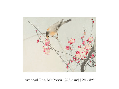 Songbird on Blossom Branch | P147