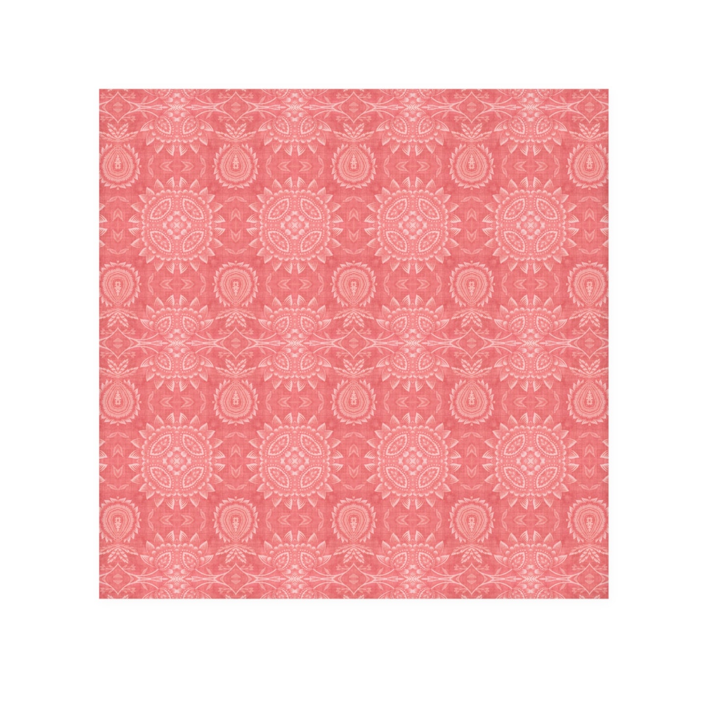 Paloma Flowers and Pineapples in Coral Red and White | Face Towel