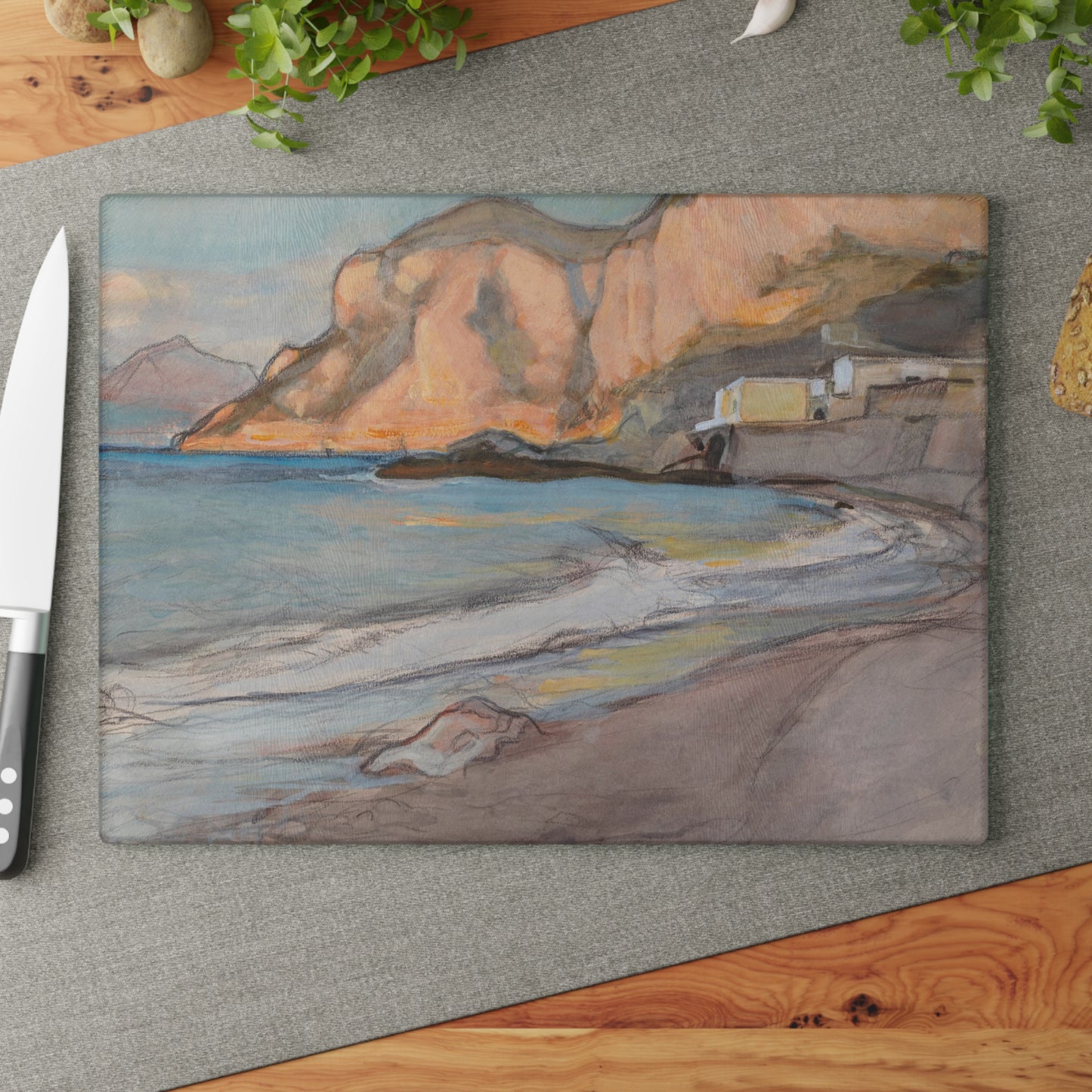 Sunlit Cliffs | Glass Chopping Board