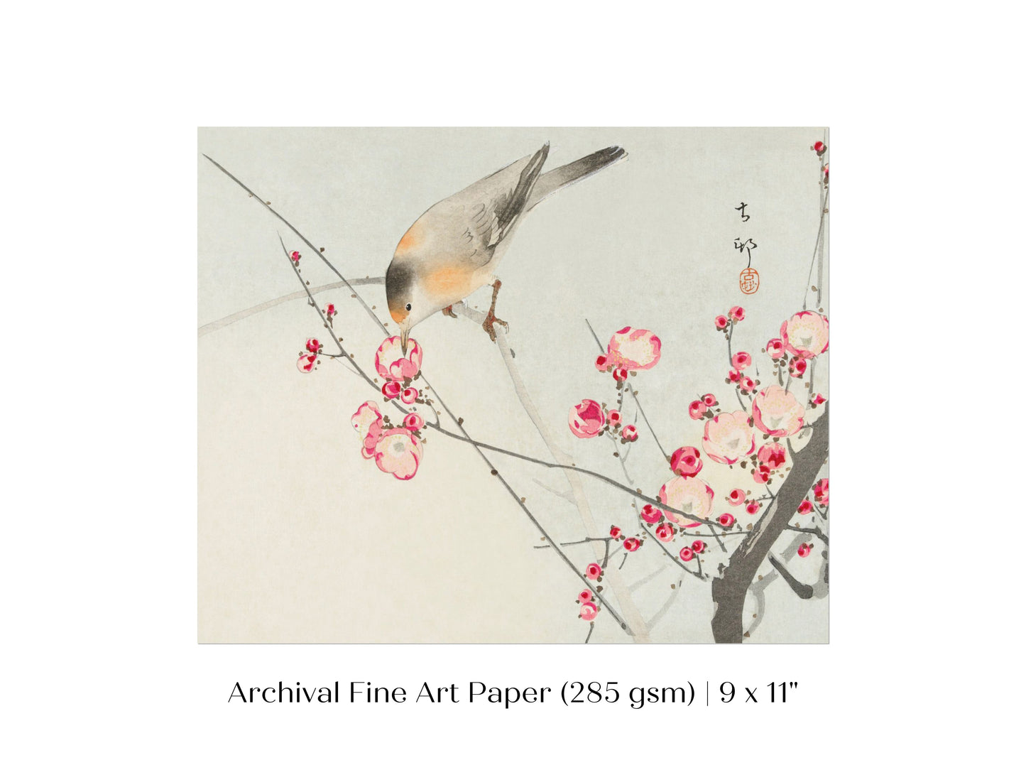 Songbird on Blossom Branch | P147