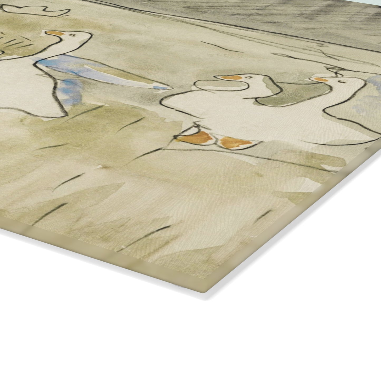 Country Ducks | Glass Chopping Board