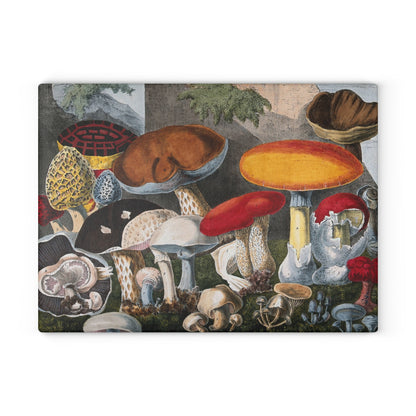 Fungi Gathering | Glass Chopping Board