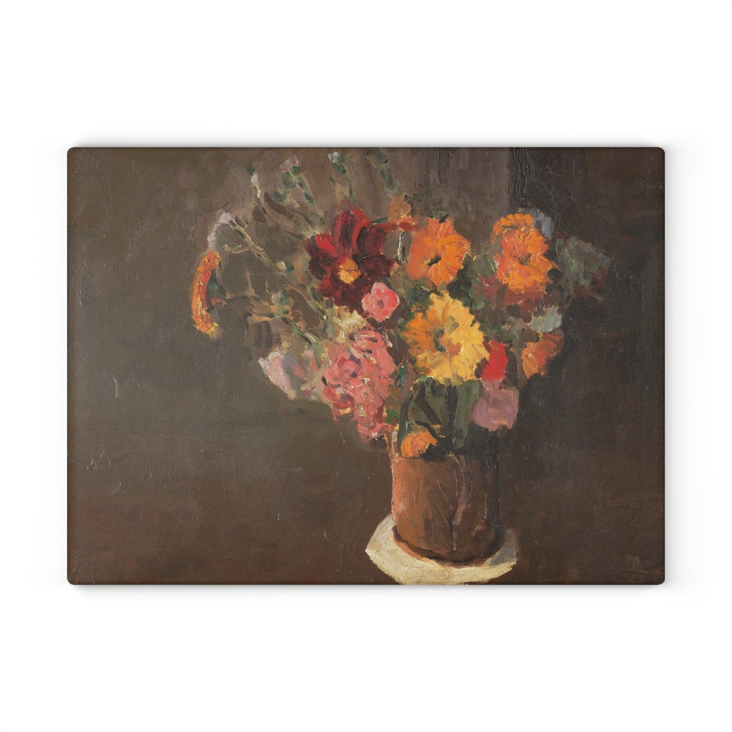 Bunch of Summer Flowers | Glass Chopping Board
