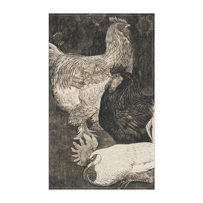 Hens and Sunflowers | Tea Towel