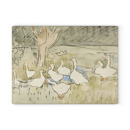 Country Ducks | Glass Chopping Board