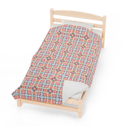 Square Bloom | Minky Throw Blanket