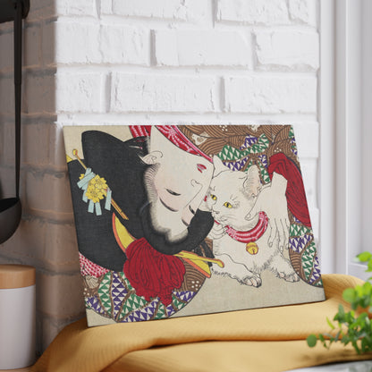 Japanese Cat Lover | Glass Chopping Board