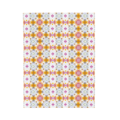 Blooming White | Minky Throw Blanket