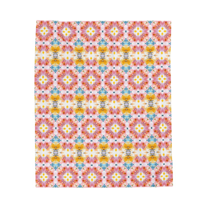 Daisy Bloom | Minky Throw Blanket