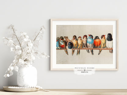 A Perch of Birds | Gallery Wall Set | 2 Prints | S11-1.2