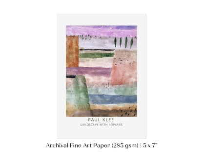 Paul Klee | Landscape With Poplars | P585