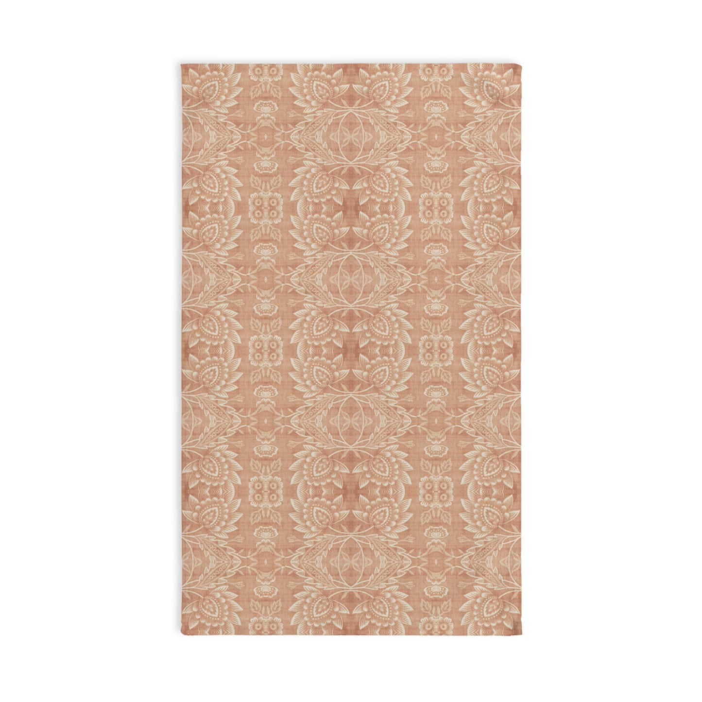 Paloma Floral Damask Stripe in Tan and Cream | Hand Towel