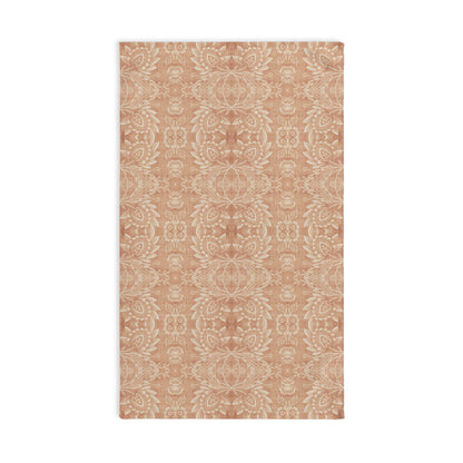 Paloma Floral Damask Stripe in Tan and Cream | Hand Towel