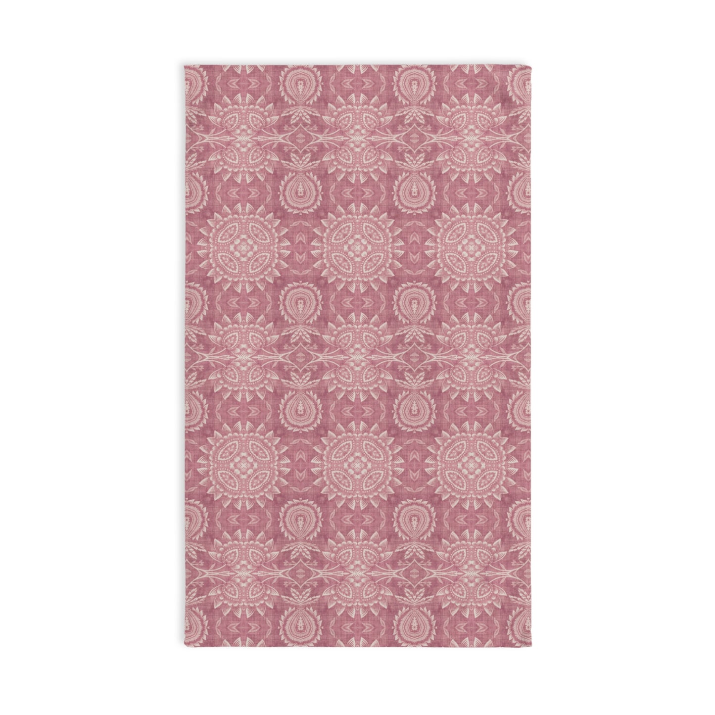 Paloma Flowers and Pineapples in Dusky Rose Pink | Hand Towel