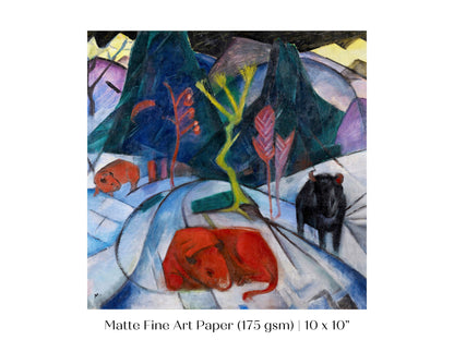 Bison in Winter Oil Painting | P489