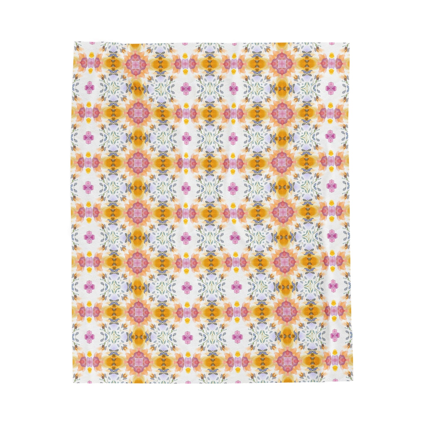 Blooming White | Minky Throw Blanket