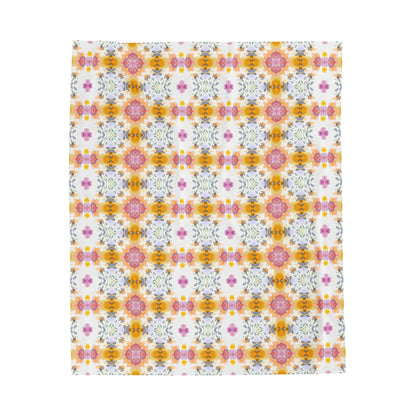 Blooming White | Minky Throw Blanket