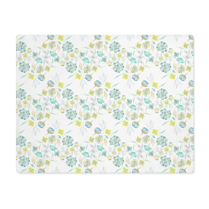 Ditsy Floral Zig-Zag in White | Placemat