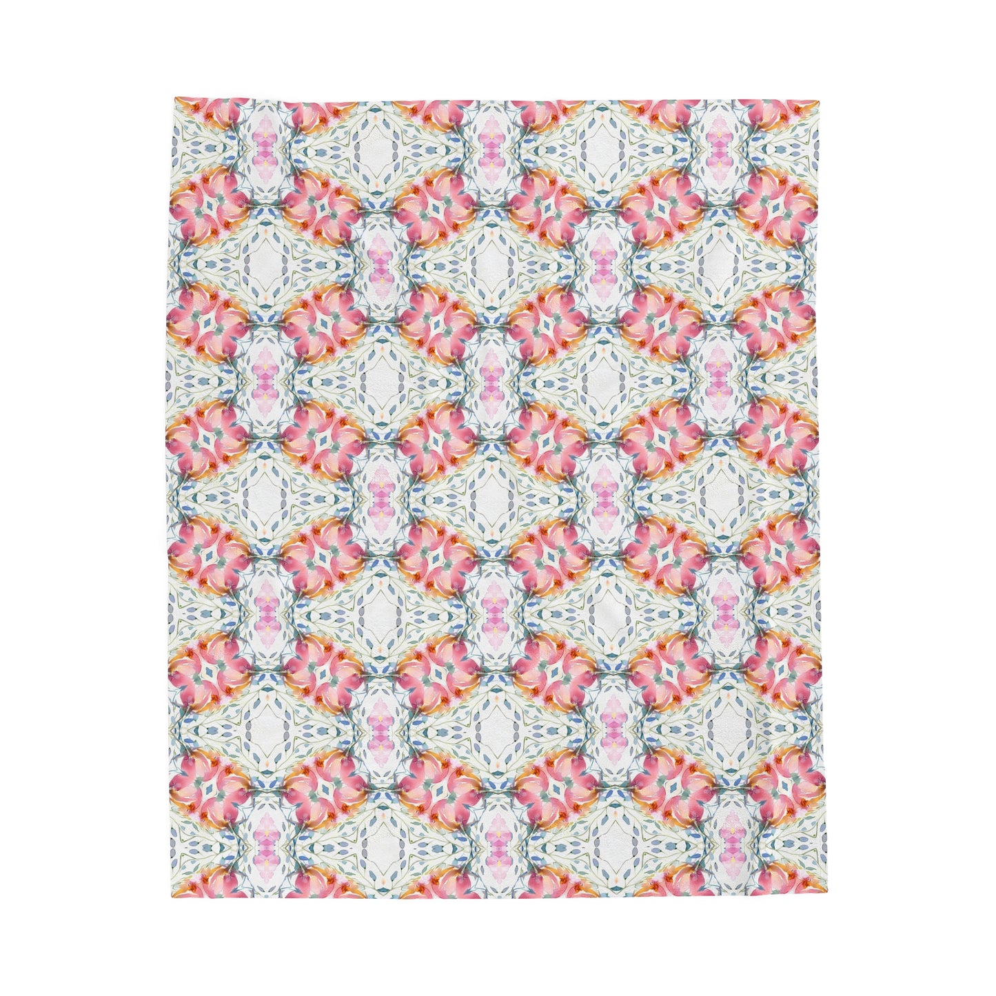 Delicate Diamond Bloom | Velveteen Plush Blanket
