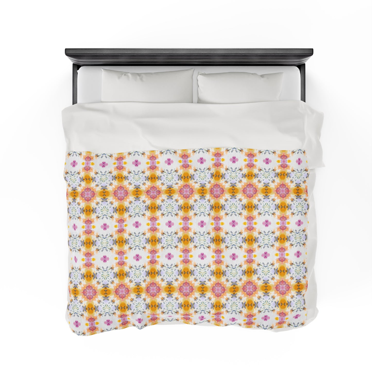 Blooming White | Minky Throw Blanket