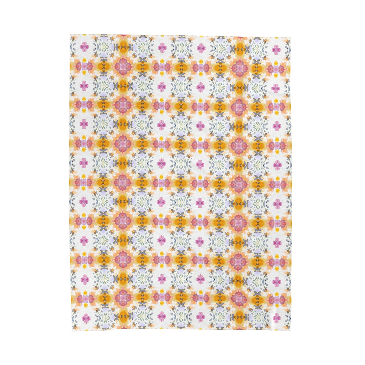 Blooming White | Minky Throw Blanket