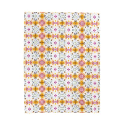Blooming White | Minky Throw Blanket