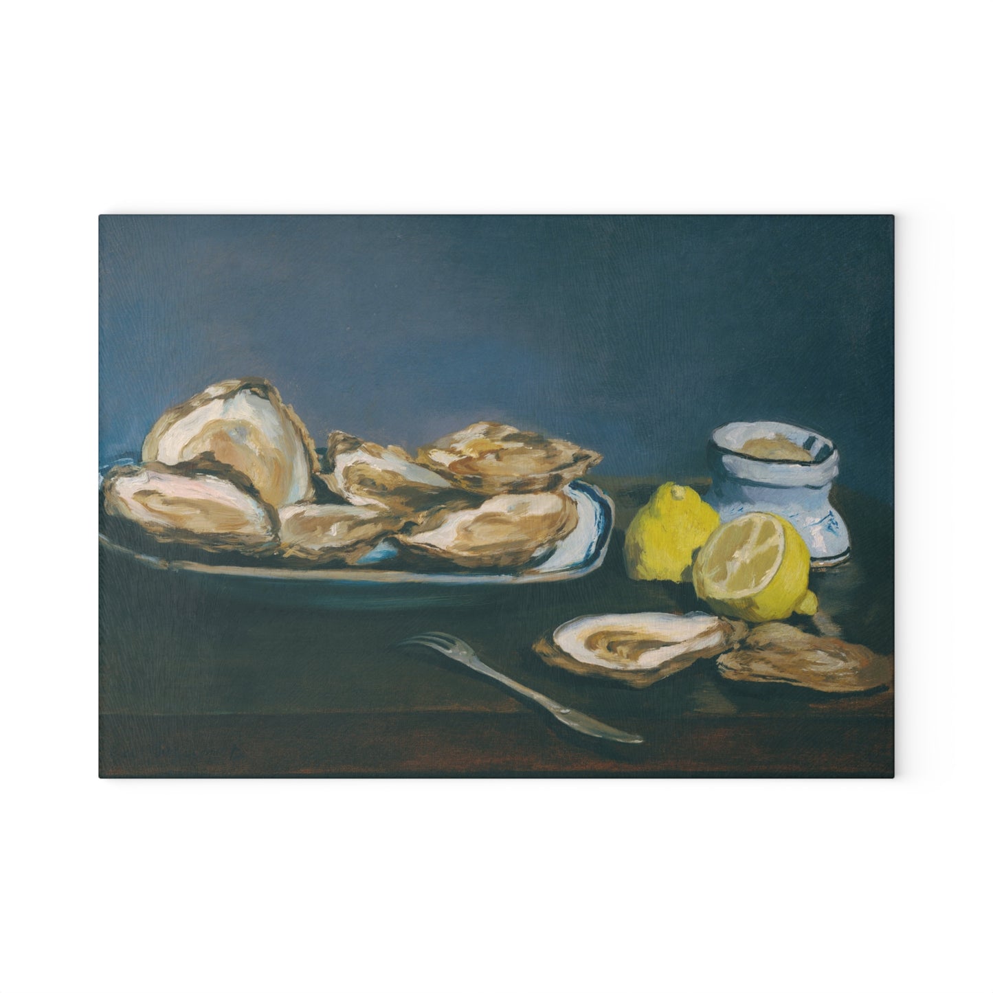 Still Life with Oysters and Lemons | Glass Chopping Board