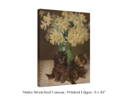 Kittens and a Vase of Narcissi | P411