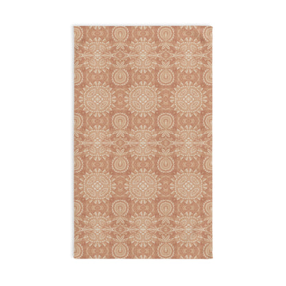 Paloma Flowers and Pineapples in Tan and Cream | Hand Towel