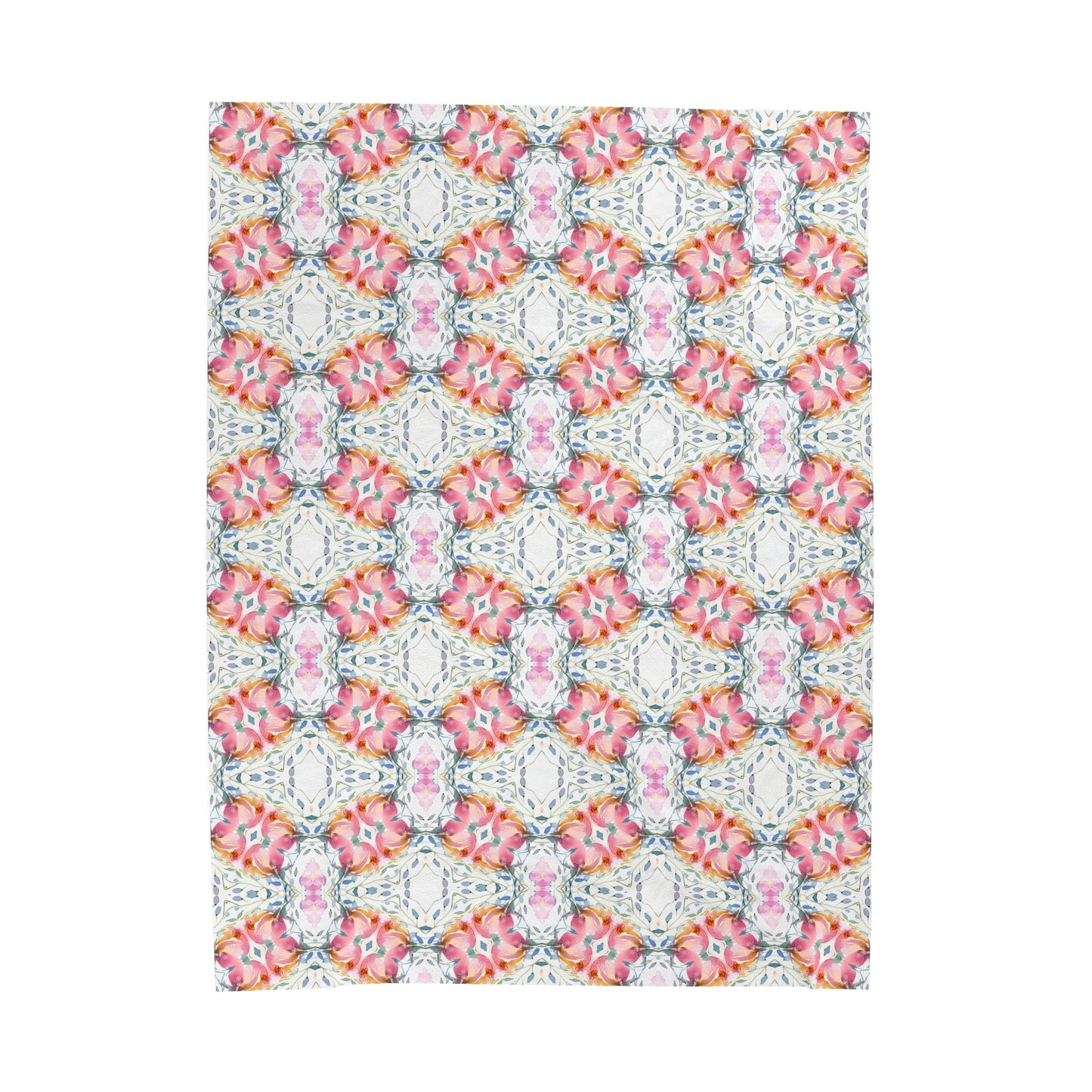 Delicate Diamond Bloom | Velveteen Plush Blanket