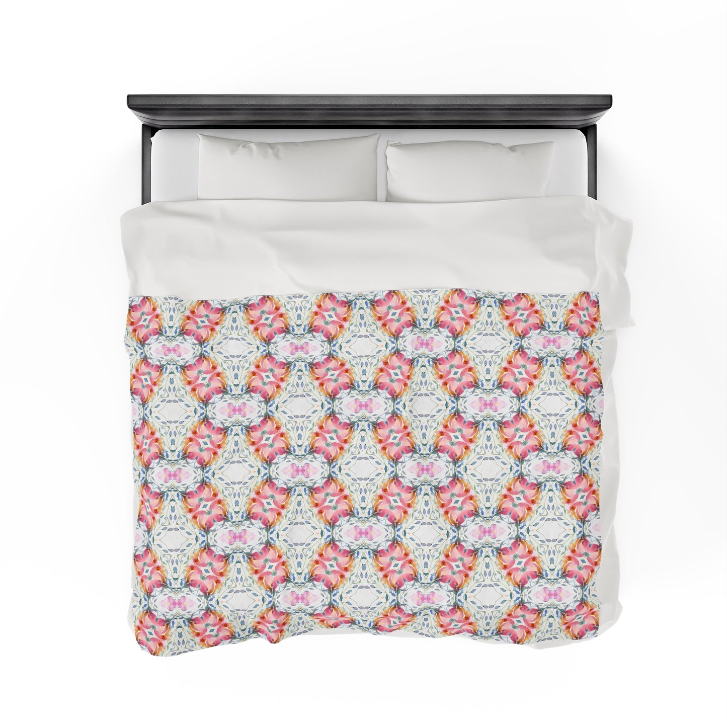 Delicate Diamond Bloom | Velveteen Plush Blanket