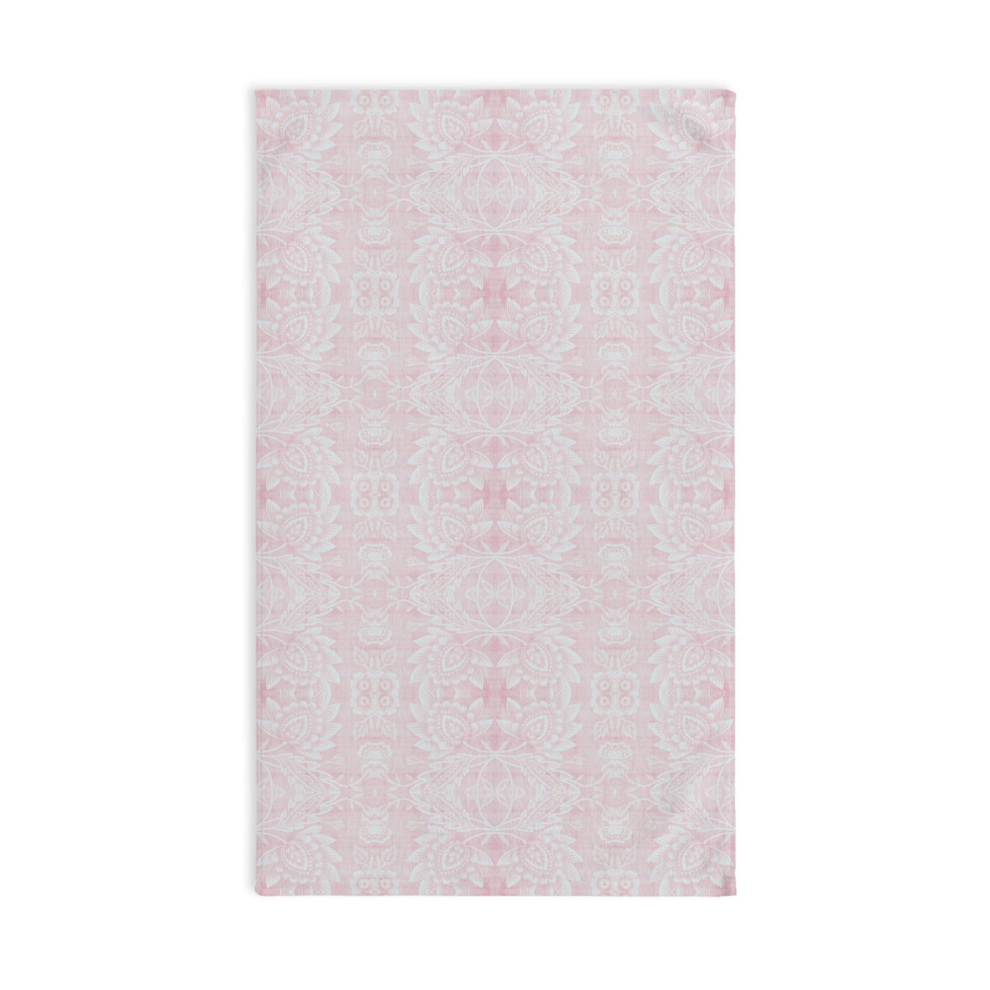 Paloma Floral Damask Stripe in Light Pink and White | Hand Towel