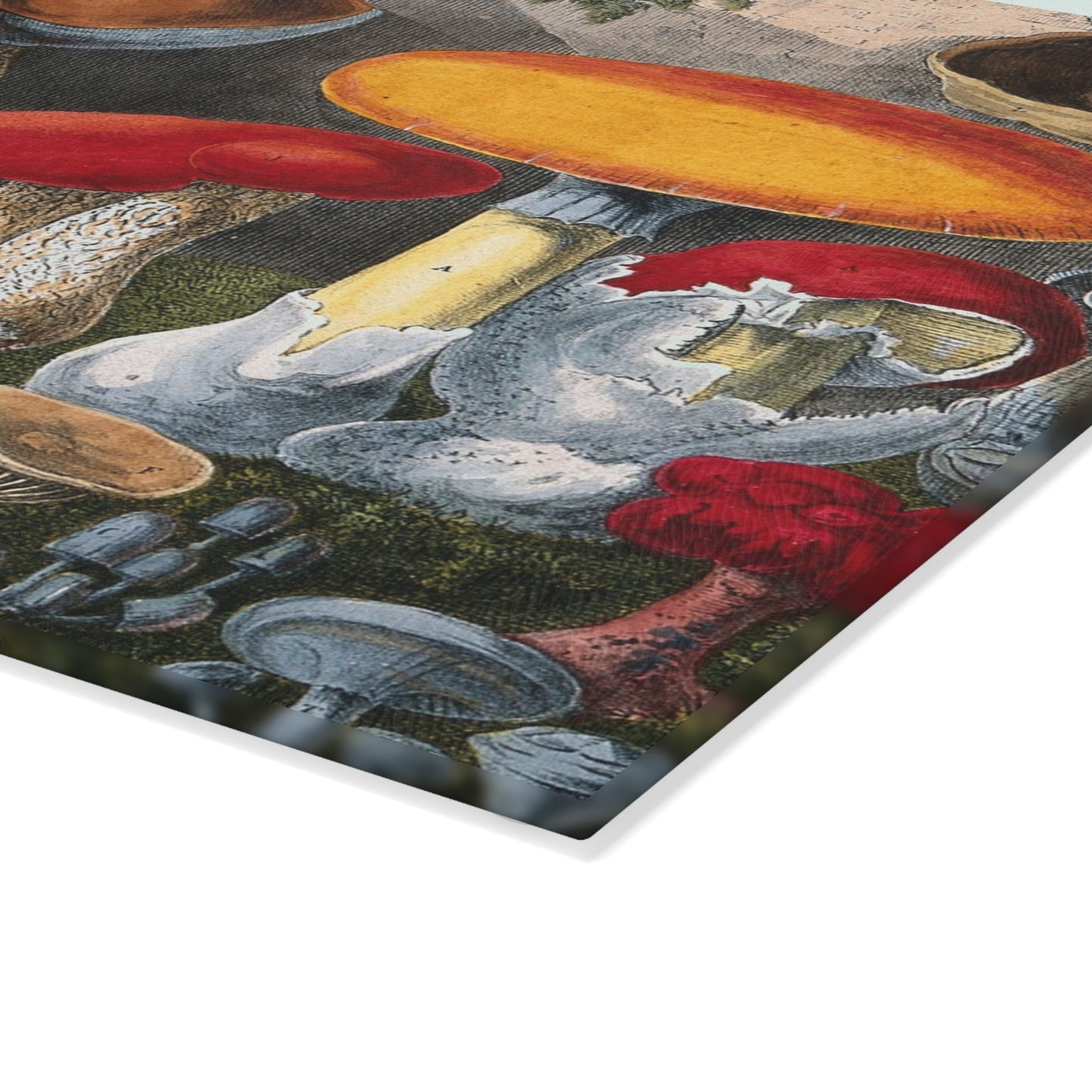 Fungi Gathering | Glass Chopping Board