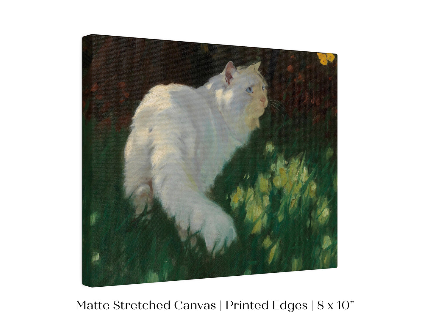 White Cat and Yellow Butterflies | P450
