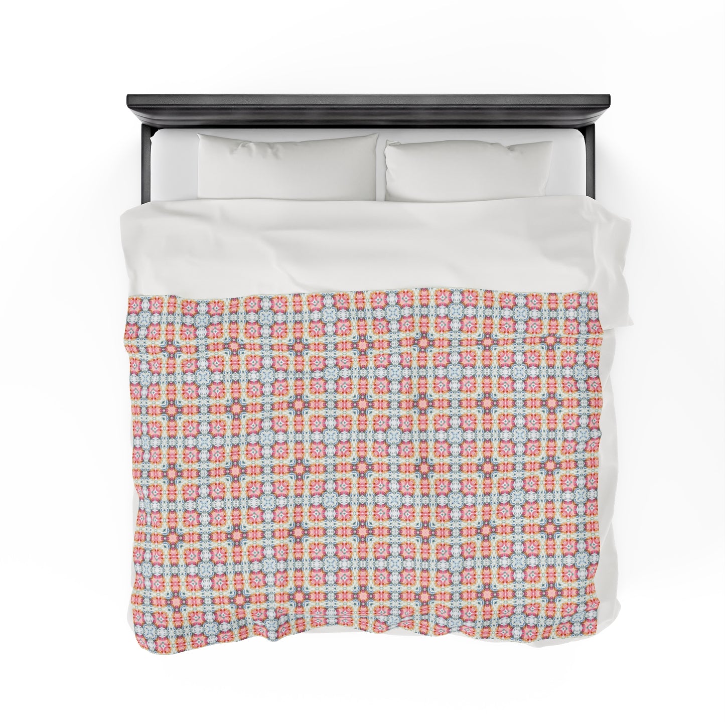 Square Bloom | Minky Throw Blanket