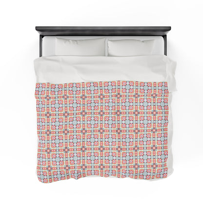 Square Bloom | Minky Throw Blanket