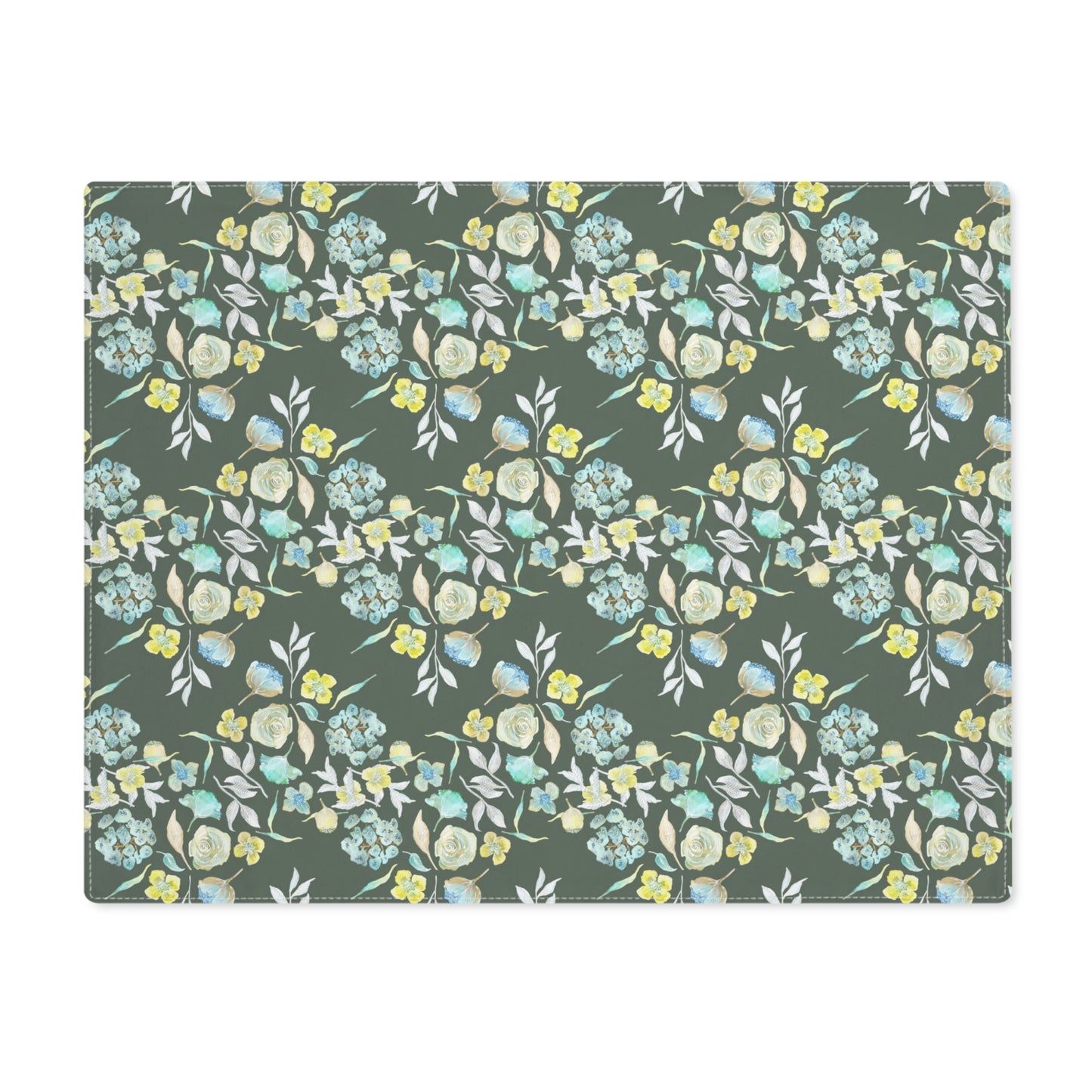Ditsy Floral Zig-Zag in Dark Khaki | Placemat