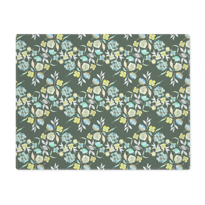 Ditsy Floral Zig-Zag in Dark Khaki | Placemat