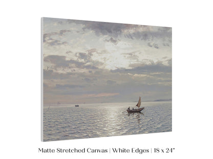 Grey Sailing Boat Seascape | P427