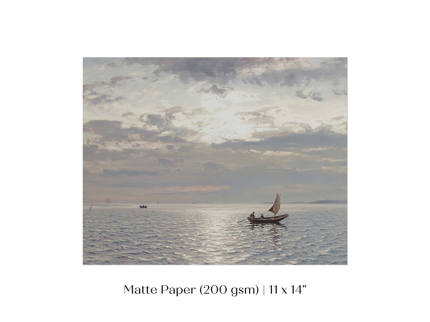 Grey Sailing Boat Seascape | P427