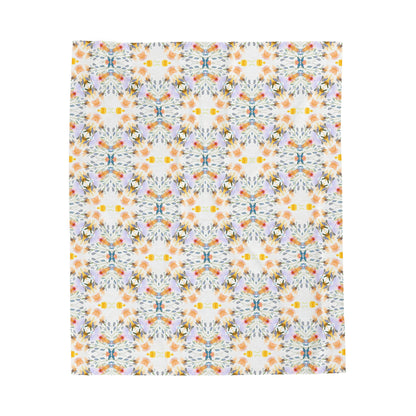 Petals and Blooms | Minky Throw Blanket