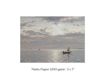 Grey Sailing Boat Seascape | P427