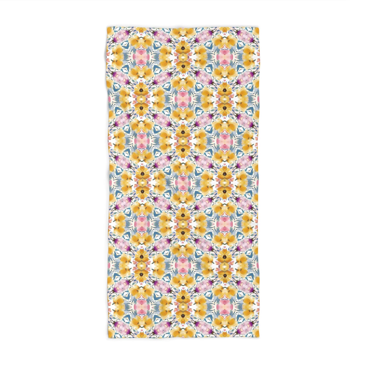 Aztec Floral Bows | Design 1 | Mirrored Watercolour | Beach Towel