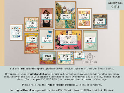 Country Summer | Gallery Wall Set | 13 Prints | C13-3