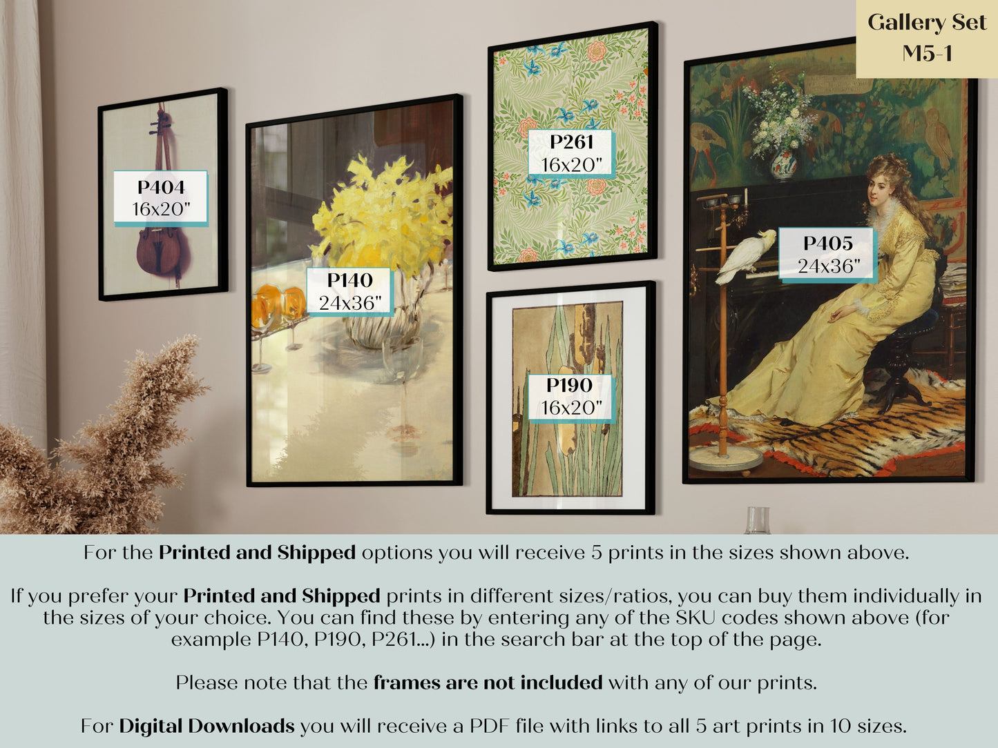 Music Room | Gallery Wall Set | 5 Prints | M5-1