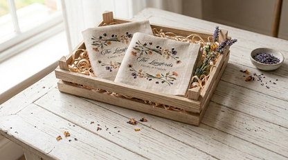 Oak and Blossom | Personalised Linen Napkins | Autumn & Fall Table Decor