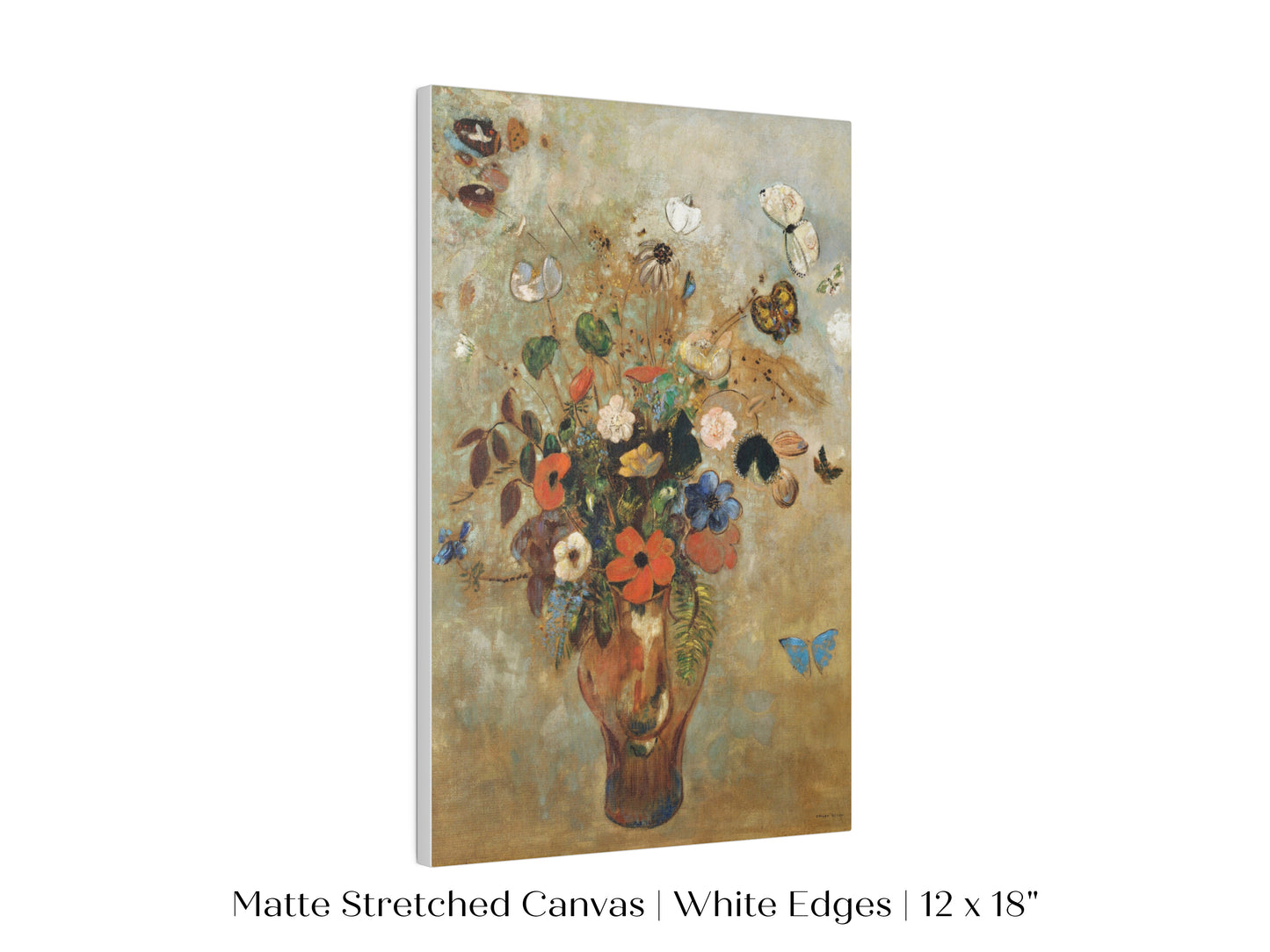 Still Life with a Vase of Flowers and Butterflies | P34