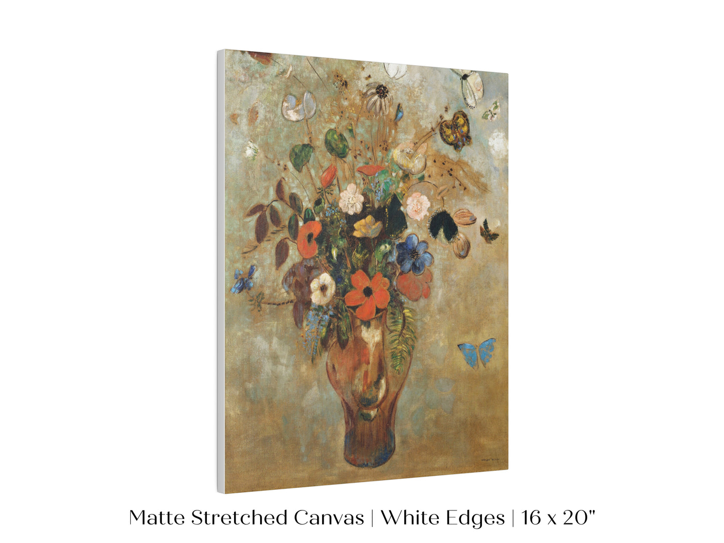 Still Life with a Vase of Flowers and Butterflies | P34